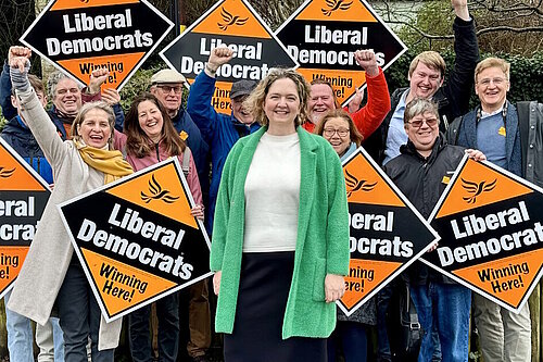 Anna Sabine and Liberal Democrat campaigners