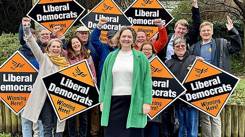 Anna Sabine and Liberal Democrat campaigners